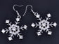 Hines Winter Snowflake Holiday Fun Necklace Vtg Earring Set