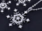 Hines Winter Snowflake Holiday Fun Necklace Vtg Earring Set