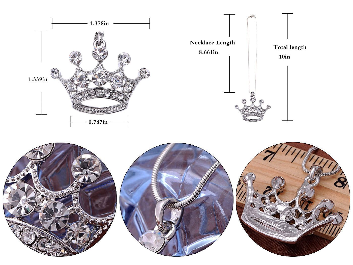 Emperor Royal Crown Pendant Necklace Perfect For King & Queens!
