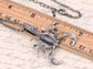 Antique Grey Scorpio Scorpion Pendant Necklace