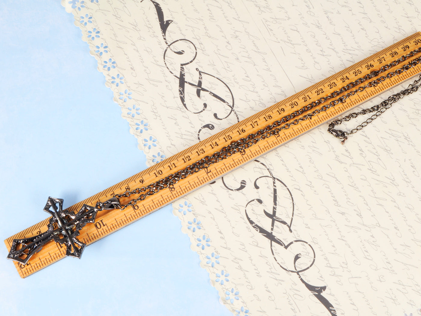 Cross Pendant Necklace Gun Chopper Black Holy Cross