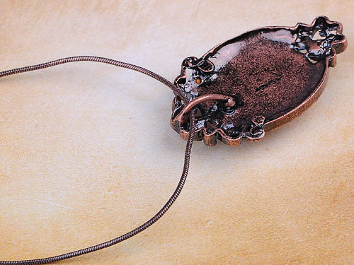 Gun Cameo Lady Victorian Pendant Necklace
