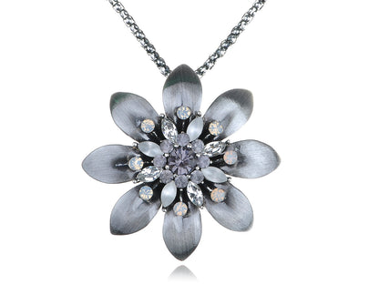 Gorgeous Open Sunflower Pendant Necklace