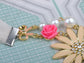 Enamel Flower And Butterfly Bib Statement Necklace Pearl