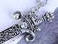 Antique Fantasy Medieval Renaissance Removable Scabbard Rune Sword Dagger Pendant Necklace