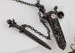 Antique Fantasy Medieval Renaissance Removable Scabbard Rune Sword Dagger Pendant Necklace