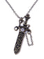 Antique Fantasy Medieval Renaissance Removable Scabbard Rune Sword Dagger Pendant Necklace