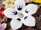 Enamel Flower And Butterfly Bib Statement Necklace Pearl