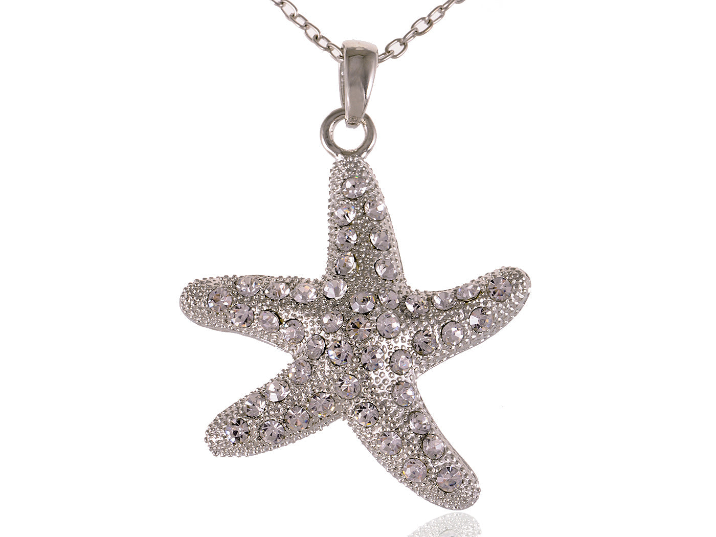 Neon Bright Mustard Yellow Starfish Pendant Necklace