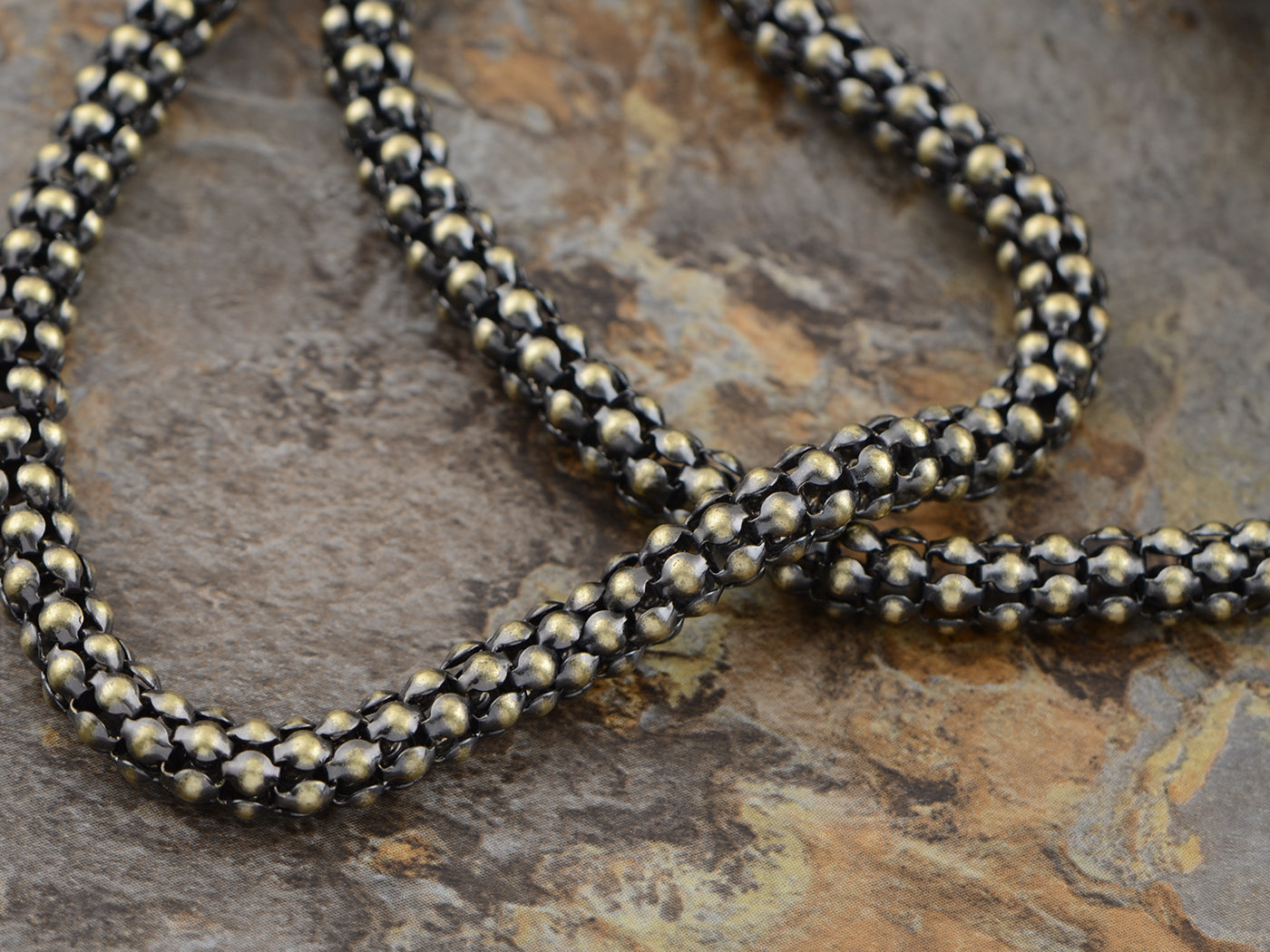 Vintage Gold Black Eye Snake Serpent Wrap Necklace