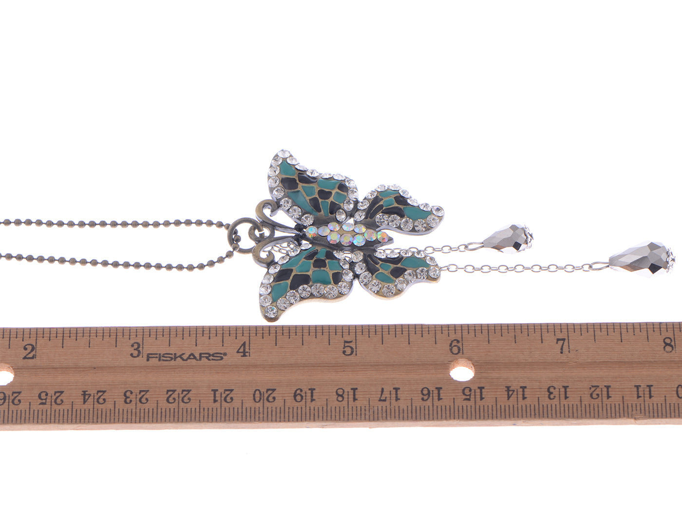 Ab Green Mosaic Butterfly Necklace Pendant