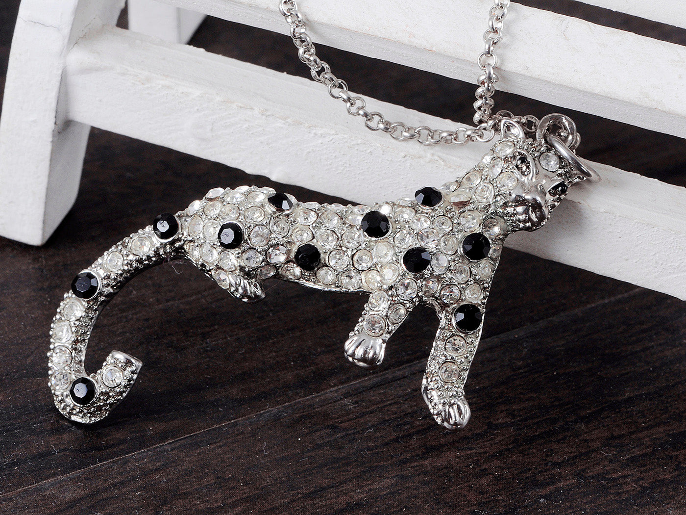 And Jet Leopard Necklace Pendant