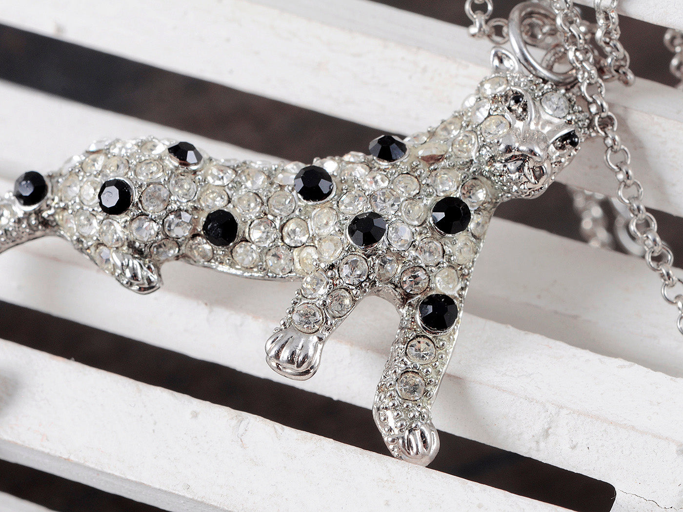 And Jet Leopard Necklace Pendant