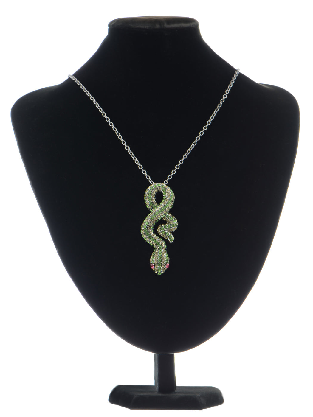 Green Snake White Red Accents Day In Jungle Beauty Champ Necklace