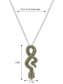 Green Snake White Red Accents Day In Jungle Beauty Champ Necklace