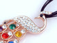Multicoloured Studded Peacock Showtime Talent Showcase Beauty Strut Necklace