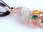 Multicoloured Studded Peacock Showtime Talent Showcase Beauty Strut Necklace
