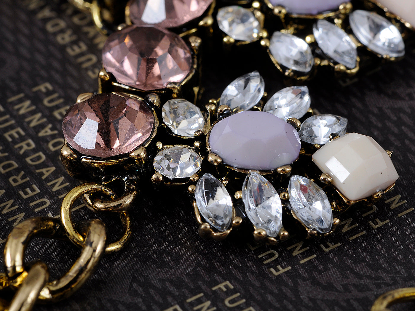 Elements Prism Cluster Of Hearts Lucky Clover Pendant Necklace