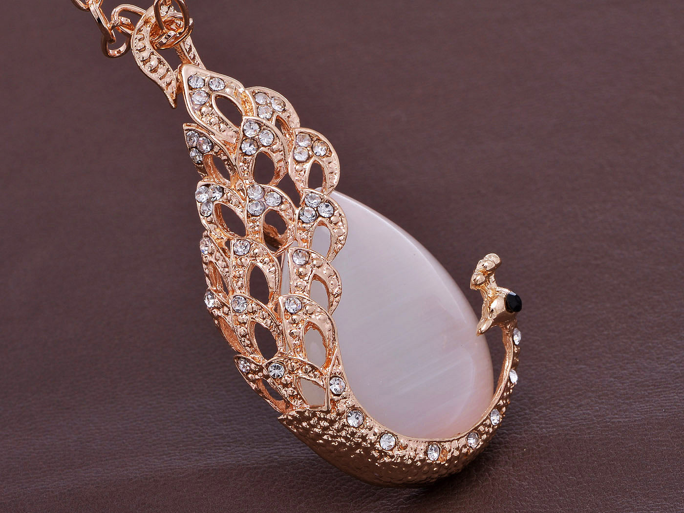 Multicoloured Studded Peacock Showtime Talent Showcase Beauty Strut Necklace