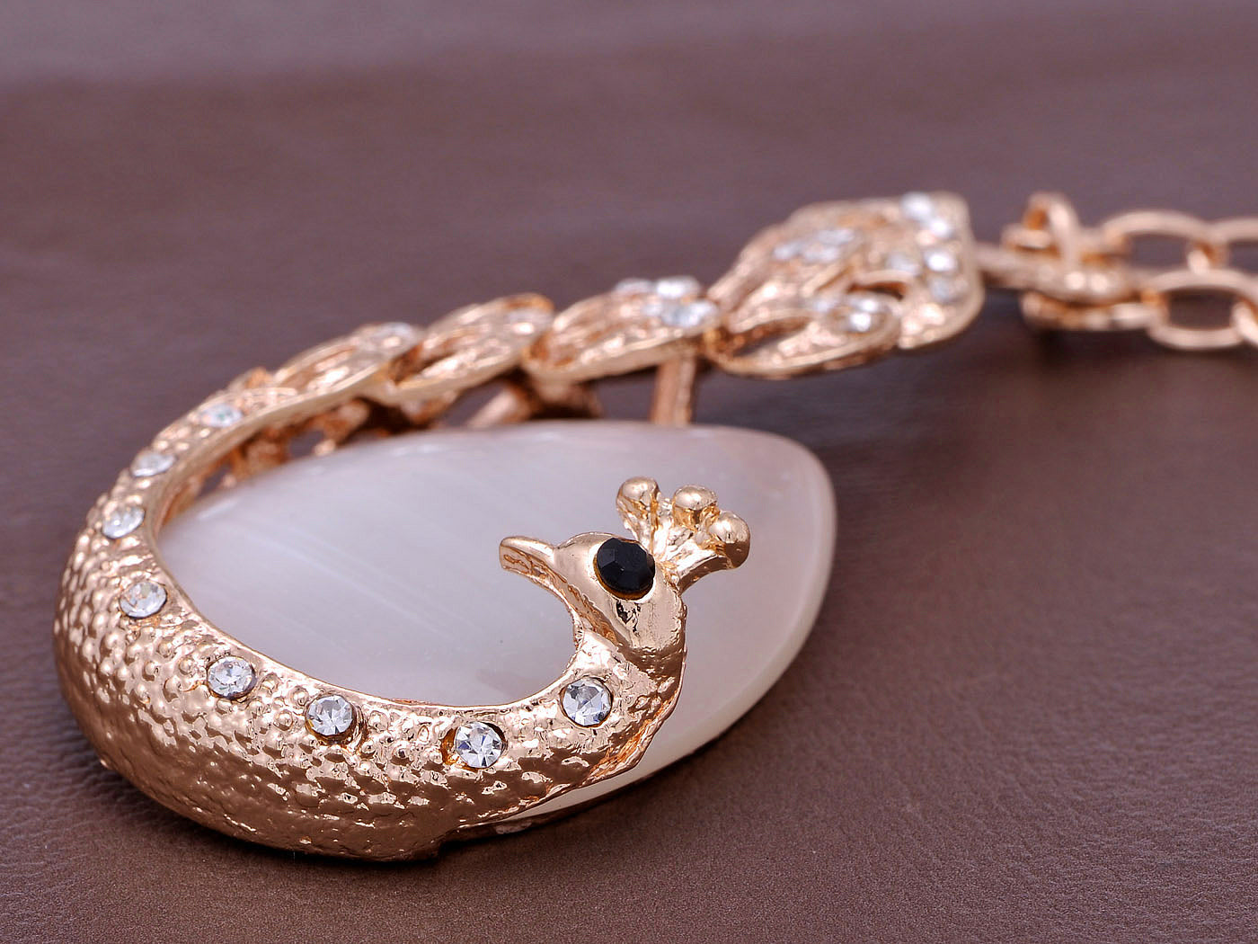 Multicoloured Studded Peacock Showtime Talent Showcase Beauty Strut Necklace