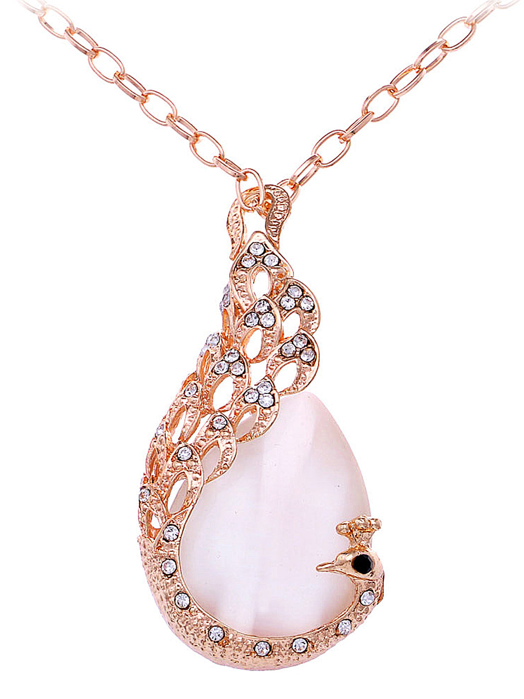 Multicoloured Studded Peacock Showtime Talent Showcase Beauty Strut Necklace