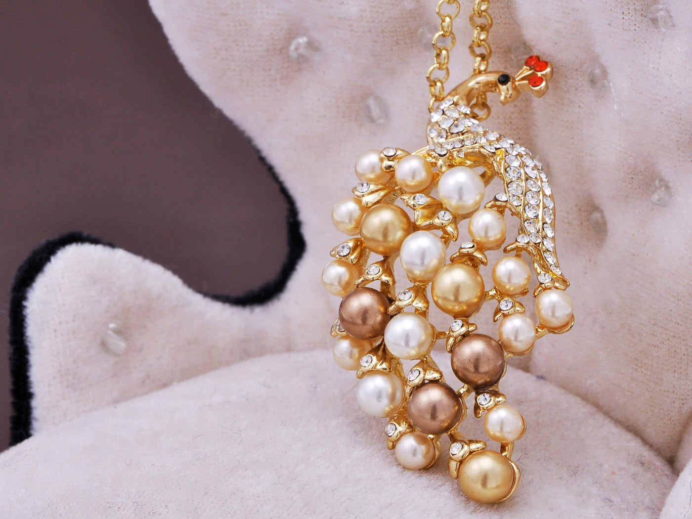 Multicoloured Studded Peacock Showtime Talent Showcase Beauty Strut Necklace