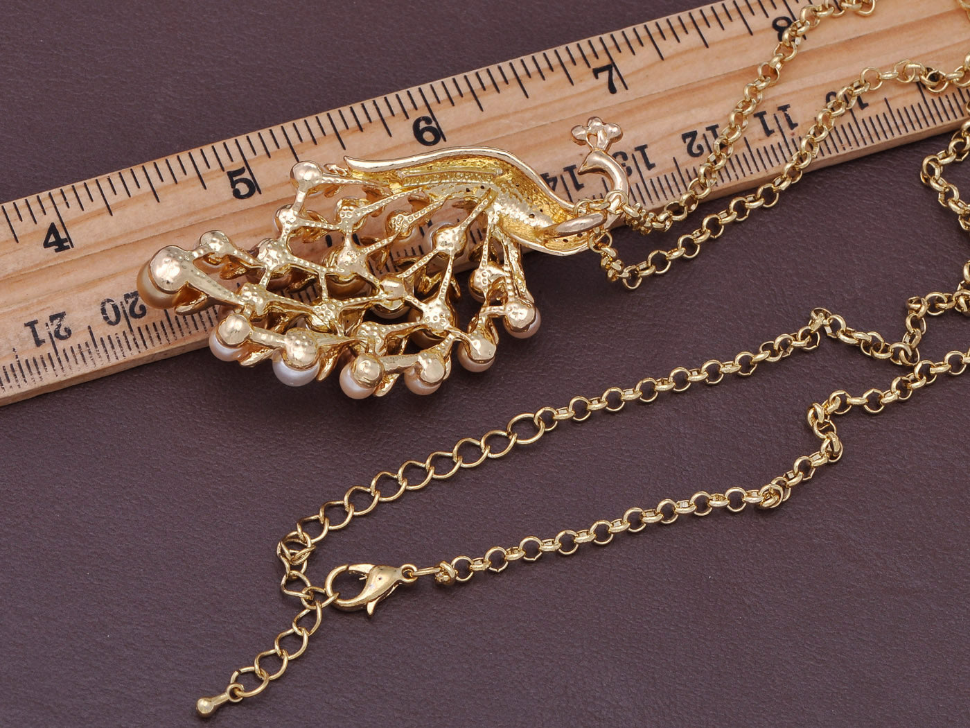 Multicoloured Studded Peacock Showtime Talent Showcase Beauty Strut Necklace