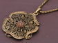 Exquisite Topaz Clustered Antique Style Flower Chain Necklace