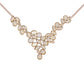 Rose Gold Champagne Teardrop Cluster Statement Bib Pendant Necklace
