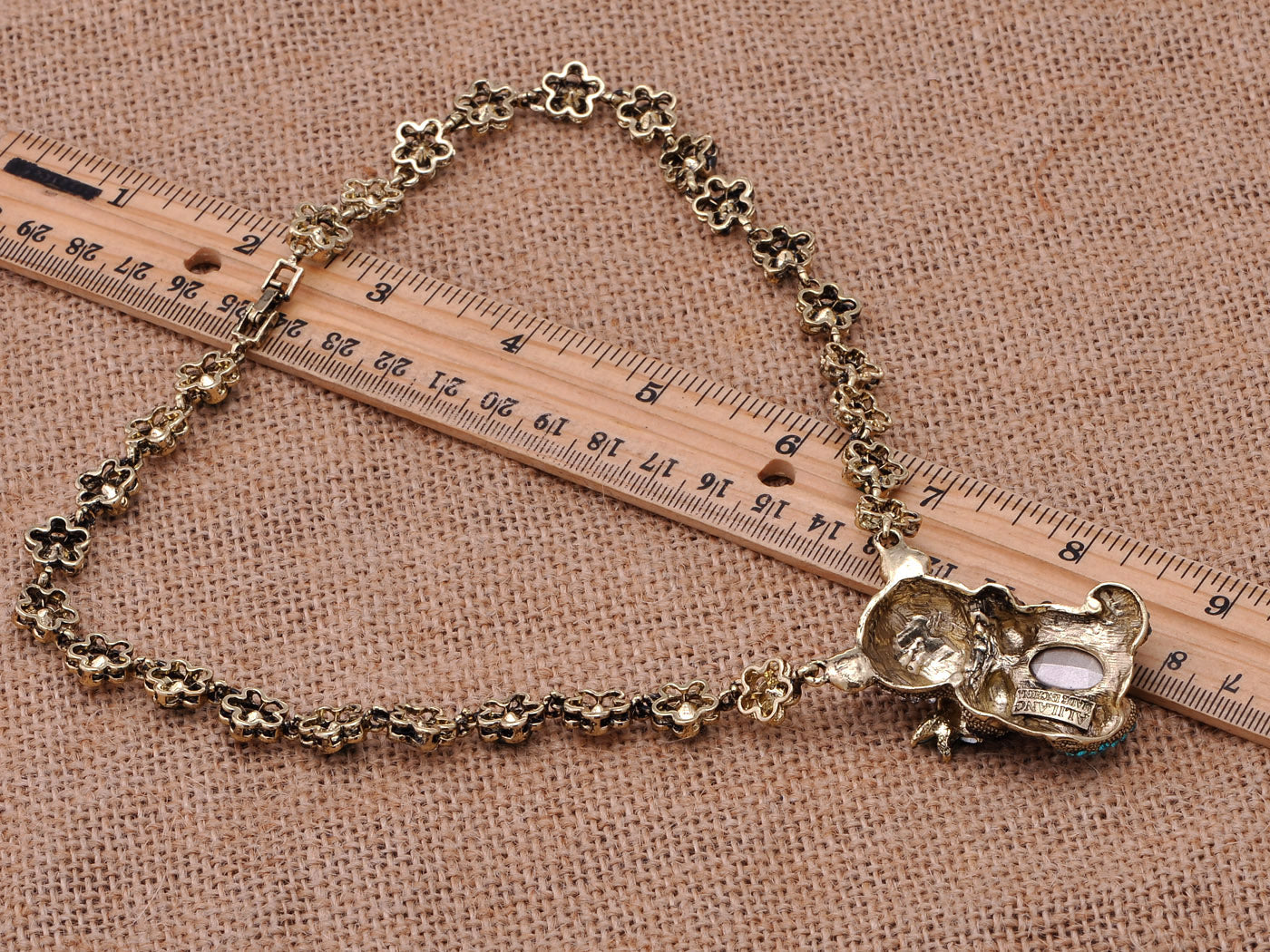 Cuddly Panda Multi Coloured Encrusted Ornate Chain Necklace