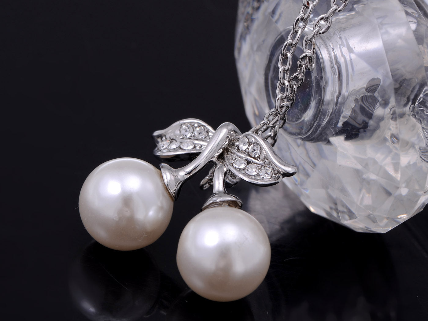 Pearl Cherry Fruit Pendant Necklace