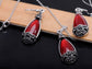 Tribal Majestic Ruby Gem Pendant Gun Necklace Earring Set