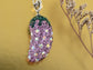 Amethyst Purple Emerald Eggplant Pendant Earring Set