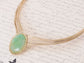 D Contemporary Single Green Pendant Layered Necklace