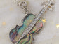 Abalone Colored Violin Guitar Instrument Pendant