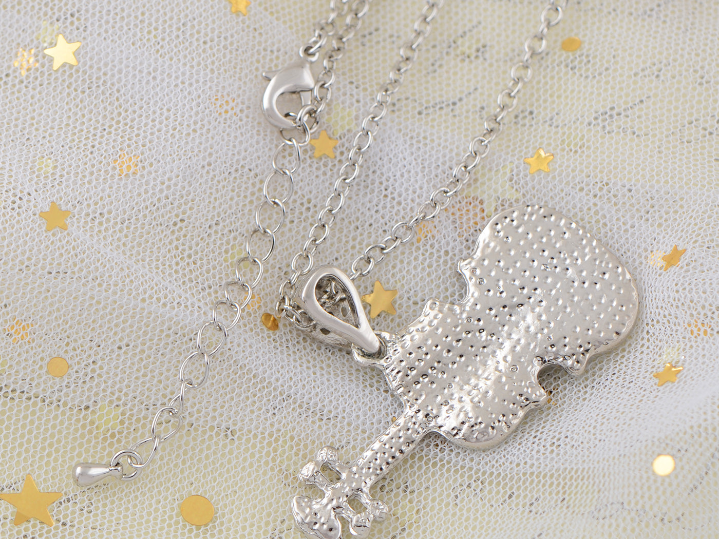 Abalone Colored Violin Guitar Instrument Pendant