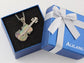 Abalone Colored Violin Guitar Instrument Pendant