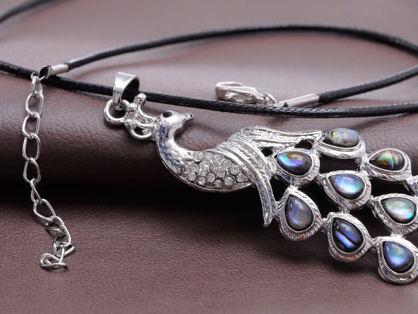 Multicoloured Studded Peacock Showtime Talent Showcase Beauty Strut Necklace