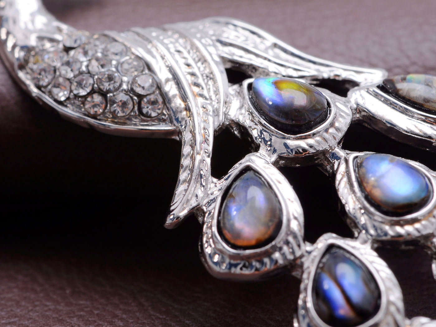 Multicoloured Studded Peacock Showtime Talent Showcase Beauty Strut Necklace