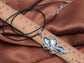 Side Profile Abalone Shell Wing Butterfly Necklace