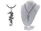 Antique Abalone Colored Ss Pearl Seahorse Necklace Earrings Set