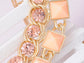 Pink Peach Bead Square Collar Necklace