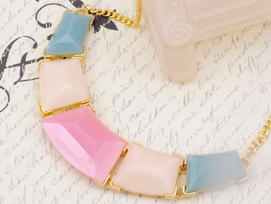 Contemporary Multicoloured Rectangular Bead Necklace