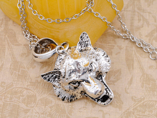Hypnotic Fox Faced Lucky Charm Pendant Necklace