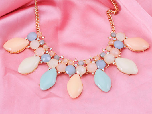 Accented Multi Color Bead Necklace