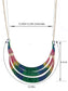 Matte Filigree Floral Cut Out Statement Bib Collar Necklace