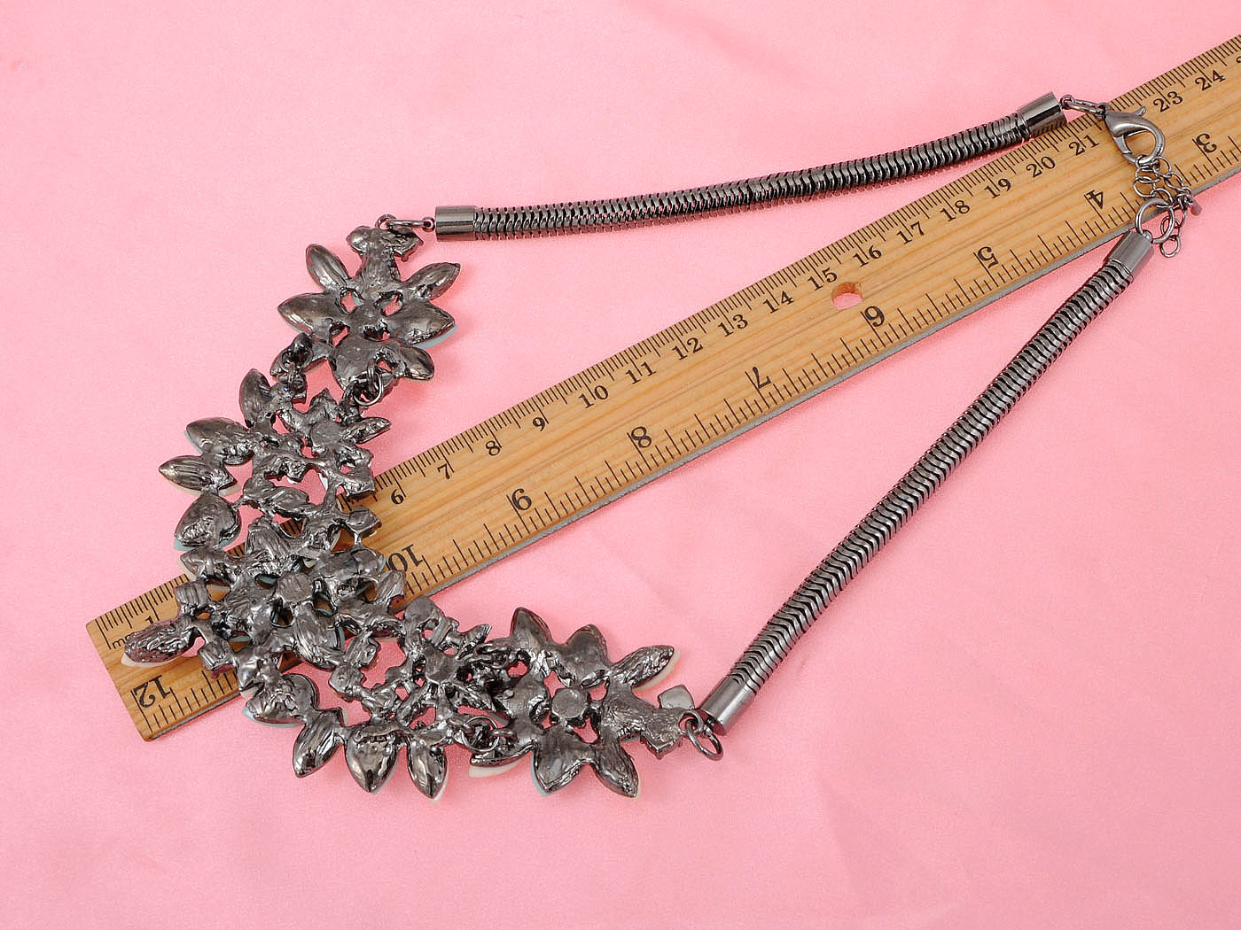 Royal Blue White Bead Accented Pendant Necklace