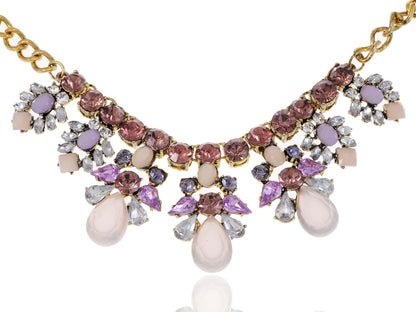 D Amethyst Purple Bead Necklace