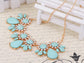 Pastel Colored Blue Teardrops Collar Necklace