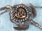 Flower Wing Heard Shape Key Pendant Linked Necklace